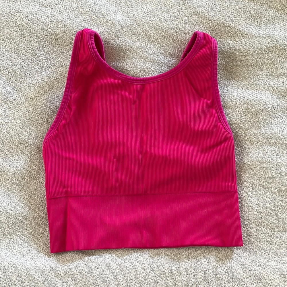 S Hot Pink VS Victoria Sport Ribbed Bralette